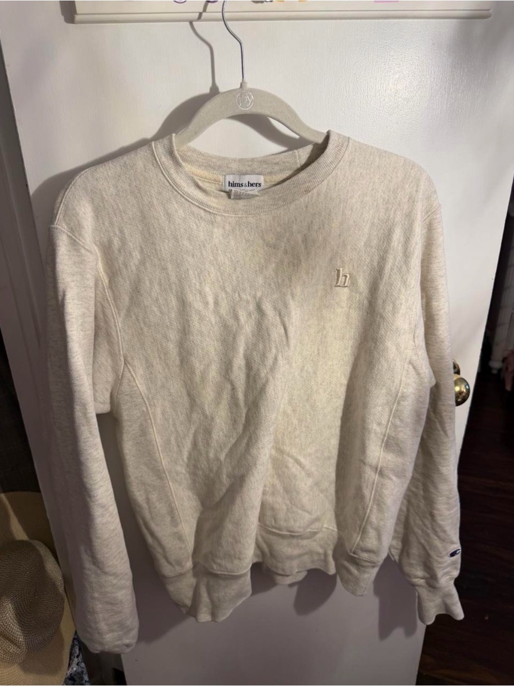 Hims & Hers x Champion Reverse Weave Oatmeal Crewneck Sweatshirt Size S
